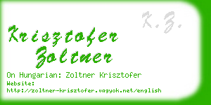 krisztofer zoltner business card